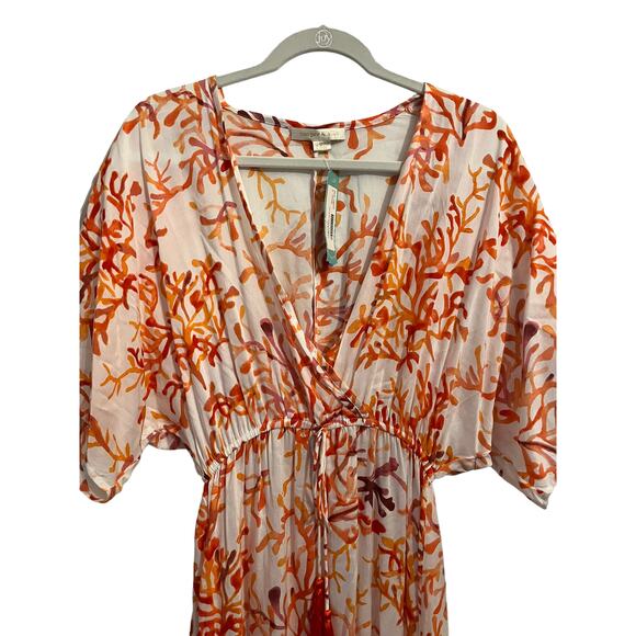 Cooper & Ella Coral Print Swim Maxi Cover Up Dress S Brand New - Picture 3 of 6